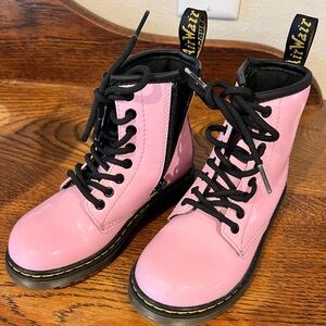 Dr. Martens Glossy Pink Combat Boots